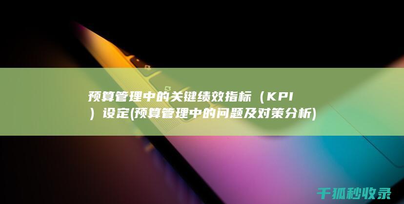 预算管理中的关键绩效指标（KPI）设定 (预算管理中的问题及对策分析)